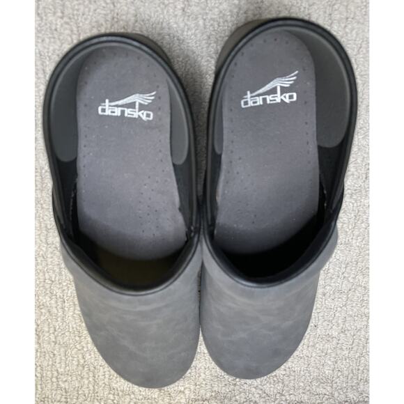 Dansko Gray Microbuck Nubuck Clogs Shoes Womens 40 US 10 NEW NWOB - Picture 8 of 10